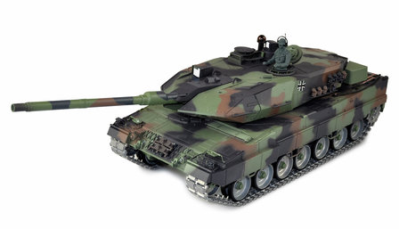 RC tank 23113 Leopard 2A6 2.4GHZ pro-line met schietfunctie rook en geluid IR/BB V6.0S uitvoering metal tracks en loop en geleidewielen