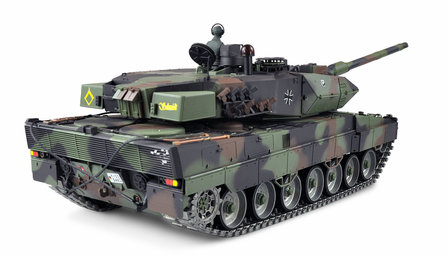 RC tank 23113 Leopard 2A6 2.4GHZ pro-line met schietfunctie rook en geluid IR/BB V6.0S uitvoering metal tracks en loop en geleidewielen