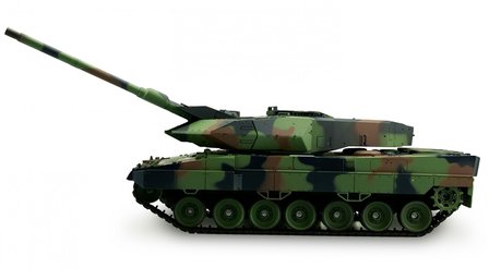 RC tank Heng Long Leopard 2A6  2.4GHZ  met schietfunctie rook en geluid V7.0 uitvoering