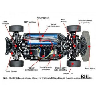 RC auto 58570 1/10 RC Lancia Delta TT-02 kit