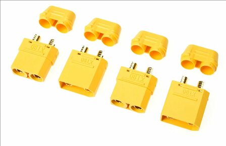 G-Force RC GF-1053-001 - Revtec - Connector - XT-90H - w/ Cap - Gold Plated - Male + Female - 2 pairs