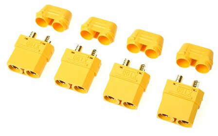 G-Force RC GF-1053-002 - Revtec - Connector - XT-90H - w/ Cap - Gold Plated - Male - 4 pcs