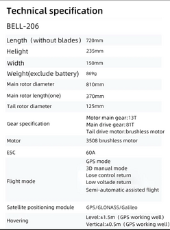 RC helicopter flywing bell206-V3-RTF