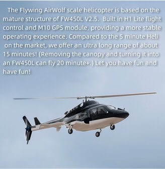 RC helicopter flywing airwolf V2 RTF