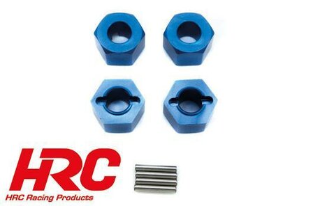 HRC15-X017BL  Option part - Dirt Striker - aluminium wheel Hex 4 pcs - blue