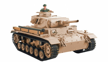 RC tank Tauchpanzer III 1:16 Standard Line IR/BB in luxe houten kist 23064