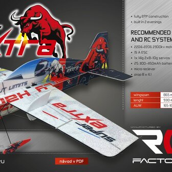 RC vliegtuig SHOCKFLYER RC-Factory Super Extra Bull INDOOR series EPP P-15367