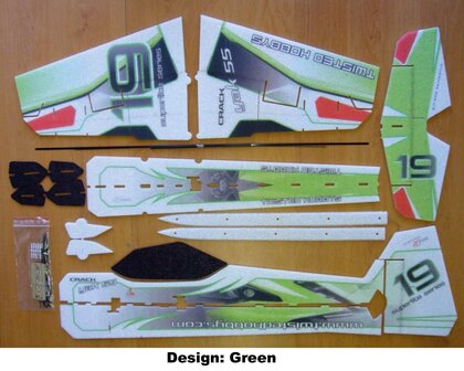 RC vliegtuig SHOCKFLYER RC-Factory Clik 21 groen F3P INDOOR series P-C9395