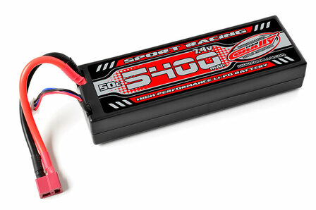 C-49125-D CORALLY SPORT RACING 50C LIPO BATTERY 5400MAH 7.4V T-PLUG 2S