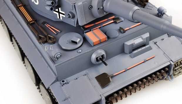 RC tank Tiger I 1:16 Advanced Line I IR/BB   1:16 grijs Nieuw V7.0 uitvoering IR en BB functie