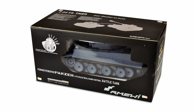 RC tank Tiger I 1:16 Advanced Line I IR/BB   1:16 grijs Nieuw V7.0 uitvoering IR en BB functie