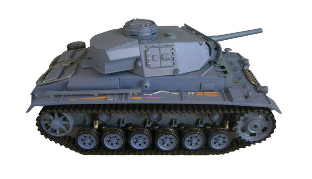 RC tank Panzerkampfwagen 3  2.4GHZ IR/BB in luxe houten kist Control edition