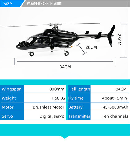 RC helicopter flywing airwolf V2 RTF