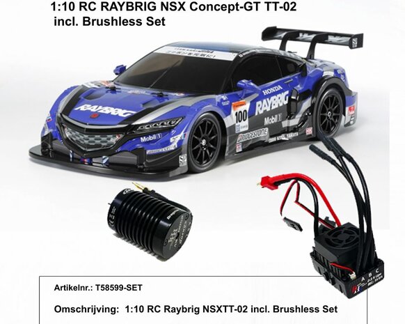 58599 1/10 RC Raybrig NSX Concept-GT TT-02 set tamiya cup