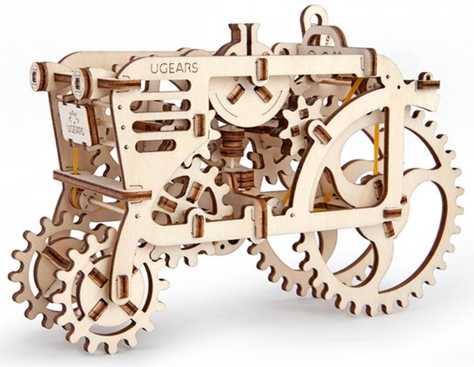 Houten bouwpakket Ugears tractor 20 cm jurod